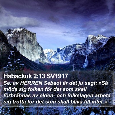 Habackuk 2:13 SV1917 Bible Verse Image