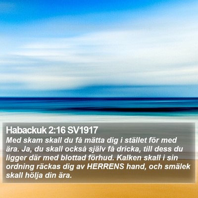Habackuk 2:16 SV1917 Bible Verse Image