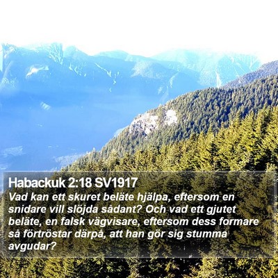 Habackuk 2:18 SV1917 Bible Verse Image
