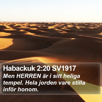 Habackuk 2:20 SV1917 Bible Verse Image