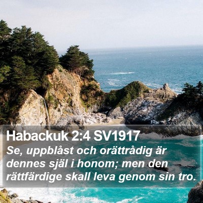Habackuk 2:4 SV1917 Bible Verse Image