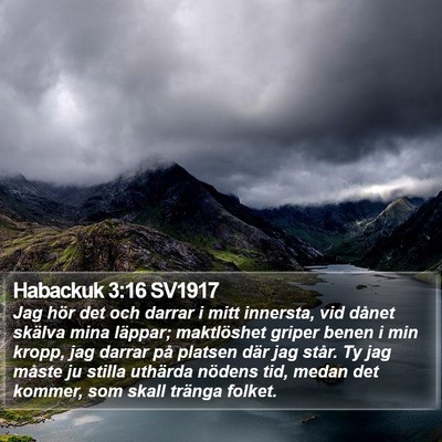 Habackuk 3:16 SV1917 Bible Verse Image