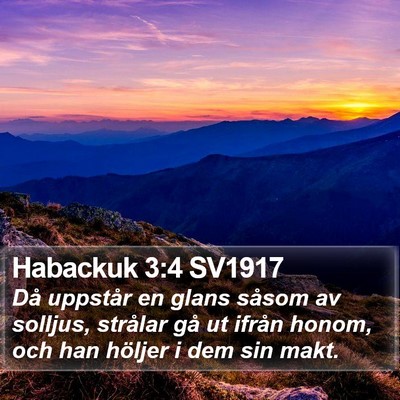 Habackuk 3:4 SV1917 Bible Verse Image