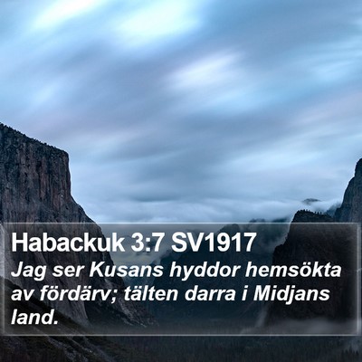 Habackuk 3:7 SV1917 Bible Verse Image