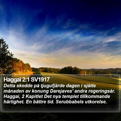 Haggai 2:1 SV1917 Bible Verse Image