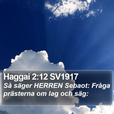 Haggai 2:12 SV1917 Bible Verse Image