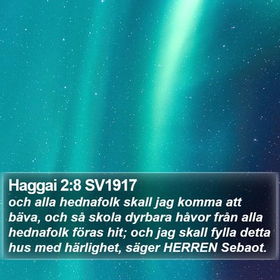 Haggai 2:8 SV1917 Bible Verse Image