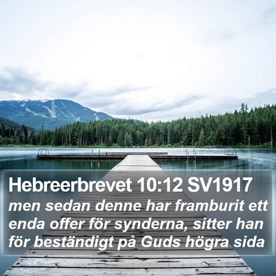 Hebreerbrevet 10:12 SV1917 Bible Verse Image