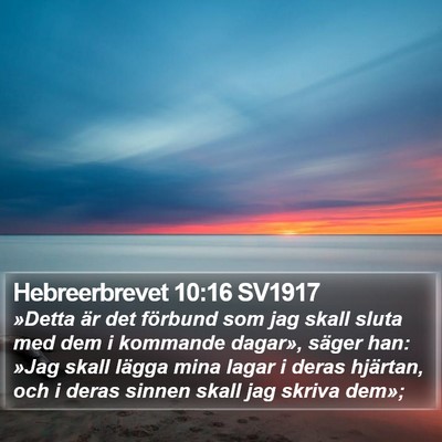 Hebreerbrevet 10:16 SV1917 Bible Verse Image