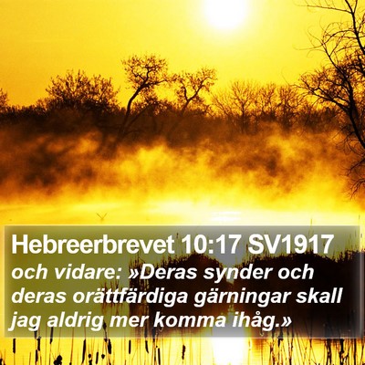 Hebreerbrevet 10:17 SV1917 Bible Verse Image