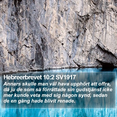 Hebreerbrevet 10:2 SV1917 Bible Verse Image