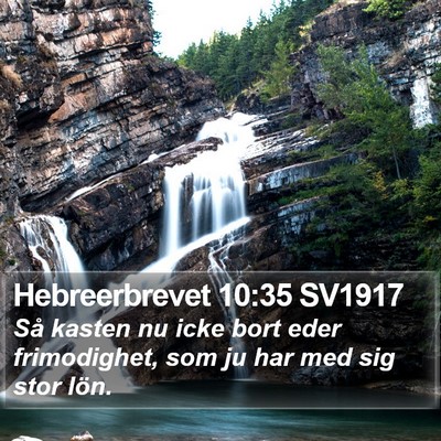 Hebreerbrevet 10:35 SV1917 Bible Verse Image