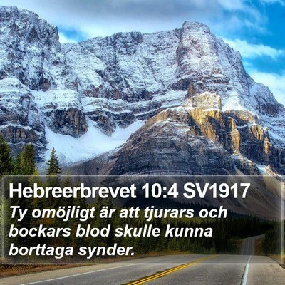 Hebreerbrevet 10:4 SV1917 Bible Verse Image