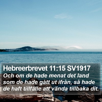 Hebreerbrevet 11:15 SV1917 Bible Verse Image