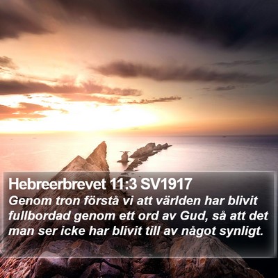 Hebreerbrevet 11:3 SV1917 Bible Verse Image