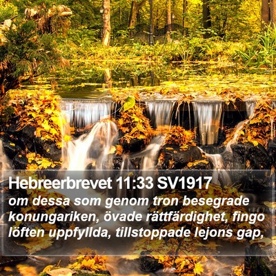Hebreerbrevet 11:33 SV1917 Bible Verse Image