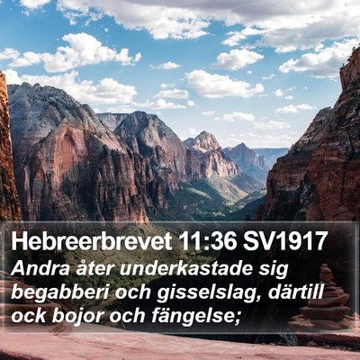 Hebreerbrevet 11:36 SV1917 Bible Verse Image