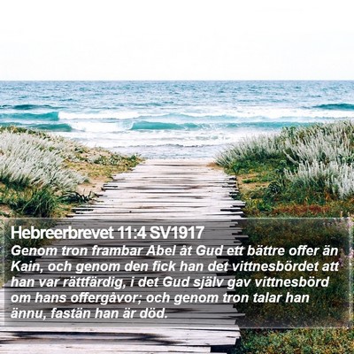 Hebreerbrevet 11:4 SV1917 Bible Verse Image