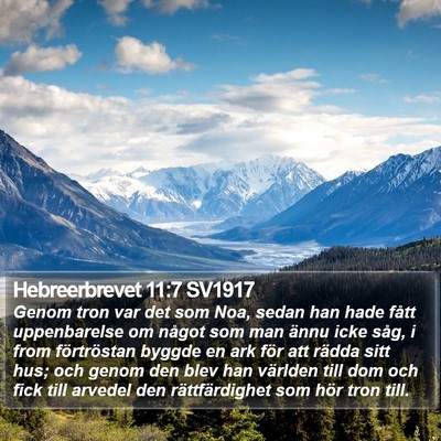 Hebreerbrevet 11:7 SV1917 Bible Verse Image