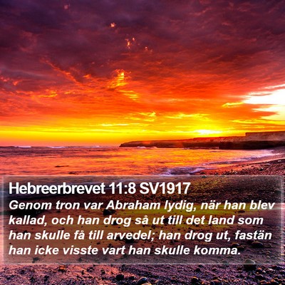 Hebreerbrevet 11:8 SV1917 Bible Verse Image