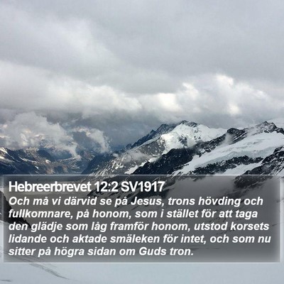 Hebreerbrevet 12:2 SV1917 Bible Verse Image