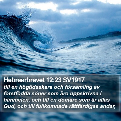 Hebreerbrevet 12:23 SV1917 Bible Verse Image