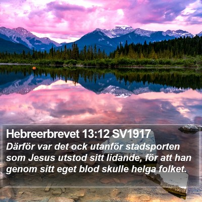 Hebreerbrevet 13:12 SV1917 Bible Verse Image