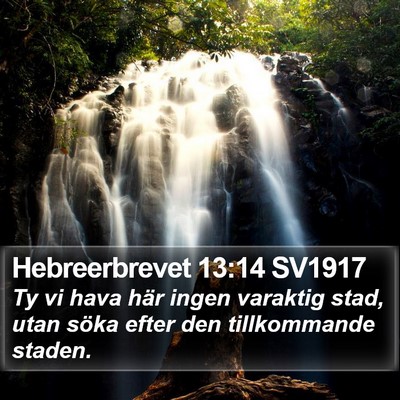 Hebreerbrevet 13:14 SV1917 Bible Verse Image