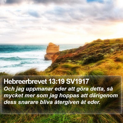 Hebreerbrevet 13:19 SV1917 Bible Verse Image