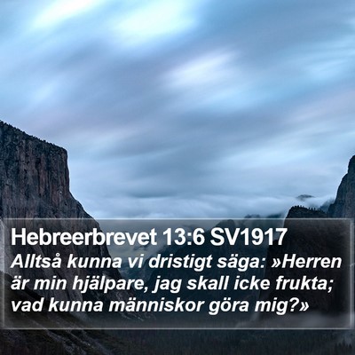 Hebreerbrevet 13:6 SV1917 Bible Verse Image
