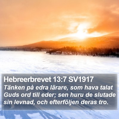 Hebreerbrevet 13:7 SV1917 Bible Verse Image