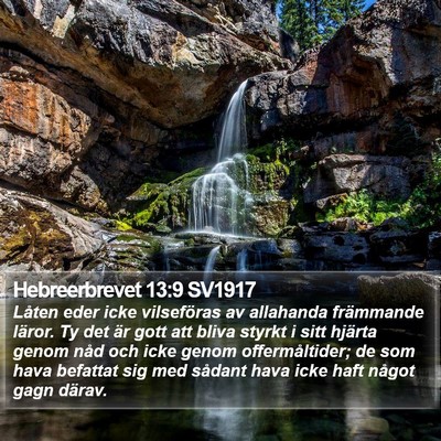Hebreerbrevet 13:9 SV1917 Bible Verse Image