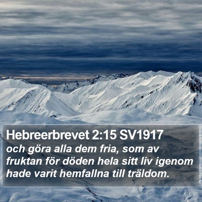 Hebreerbrevet 2:15 SV1917 Bible Verse Image