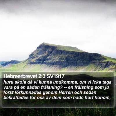 Hebreerbrevet 2:3 SV1917 Bible Verse Image