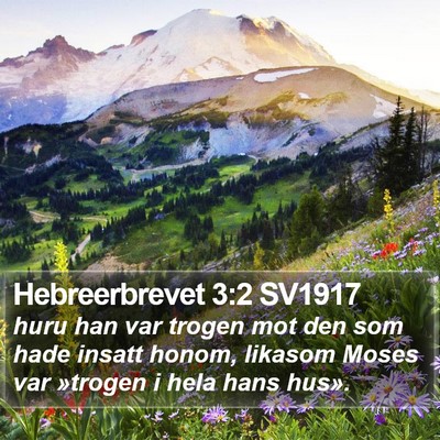 Hebreerbrevet 3:2 SV1917 Bible Verse Image