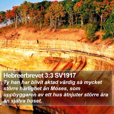 Hebreerbrevet 3:3 SV1917 Bible Verse Image