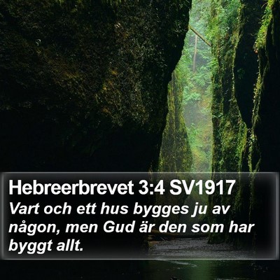 Hebreerbrevet 3:4 SV1917 Bible Verse Image