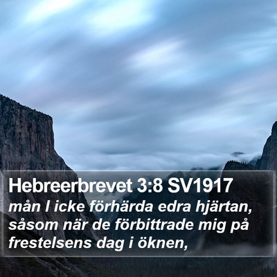 Hebreerbrevet 3:8 SV1917 Bible Verse Image