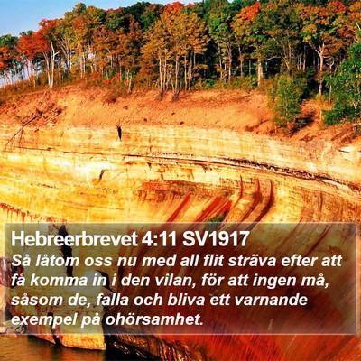 Hebreerbrevet 4:11 SV1917 Bible Verse Image