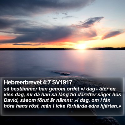 Hebreerbrevet 4:7 SV1917 Bible Verse Image