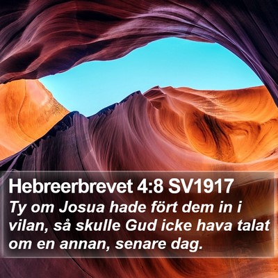 Hebreerbrevet 4:8 SV1917 Bible Verse Image