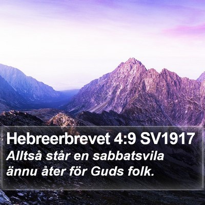 Hebreerbrevet 4:9 SV1917 Bible Verse Image