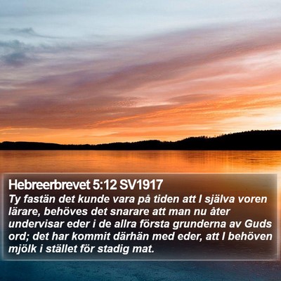 Hebreerbrevet 5:12 SV1917 Bible Verse Image