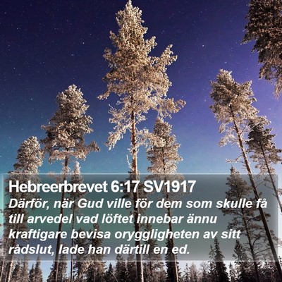 Hebreerbrevet 6:17 SV1917 Bible Verse Image