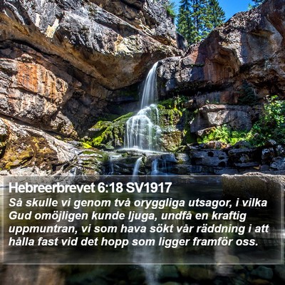 Hebreerbrevet 6:18 SV1917 Bible Verse Image