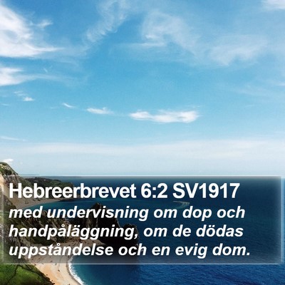 Hebreerbrevet 6:2 SV1917 Bible Verse Image