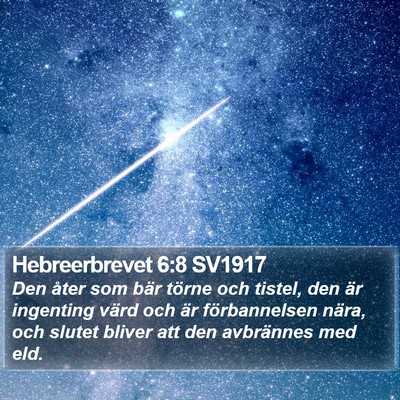 Hebreerbrevet 6:8 SV1917 Bible Verse Image