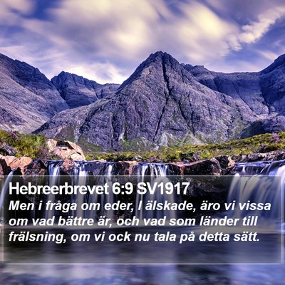 Hebreerbrevet 6:9 SV1917 Bible Verse Image