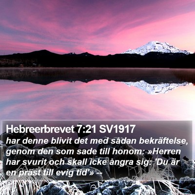 Hebreerbrevet 7:21 SV1917 Bible Verse Image