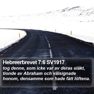 Hebreerbrevet 7:6 SV1917 Bible Verse Image